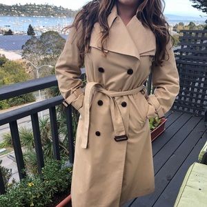 Tan beige trench coat